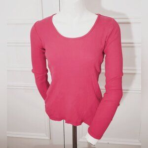 GapBody Pink Ribbed Long Sleeved Top- XS